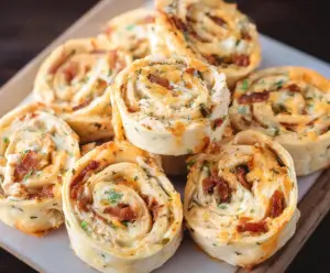 Crack Chicken Pinwheels with creamy filling and crispy golden crust, perfect for snacks and appetizers.