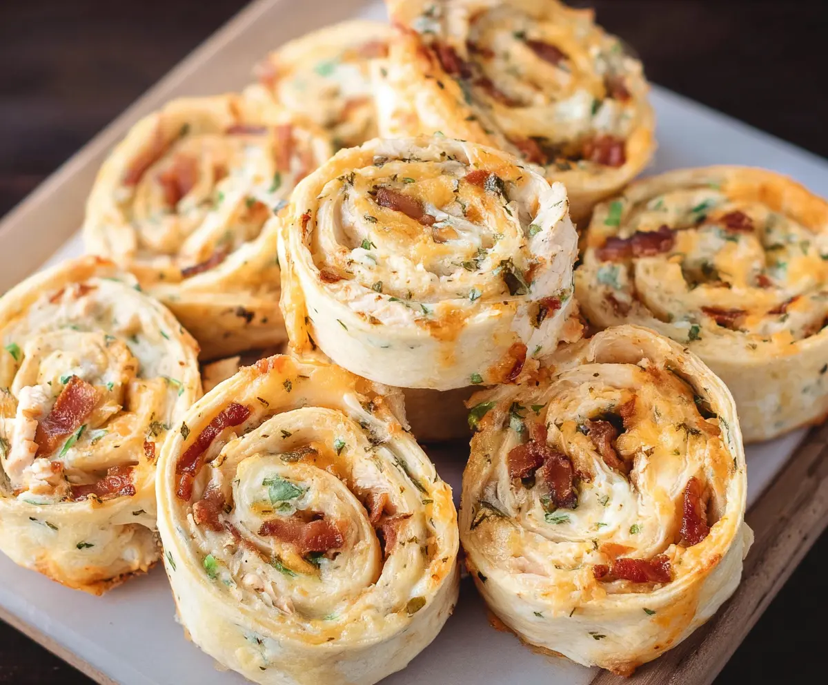 Crack Chicken Pinwheels with creamy filling and crispy golden crust, perfect for snacks and appetizers.
