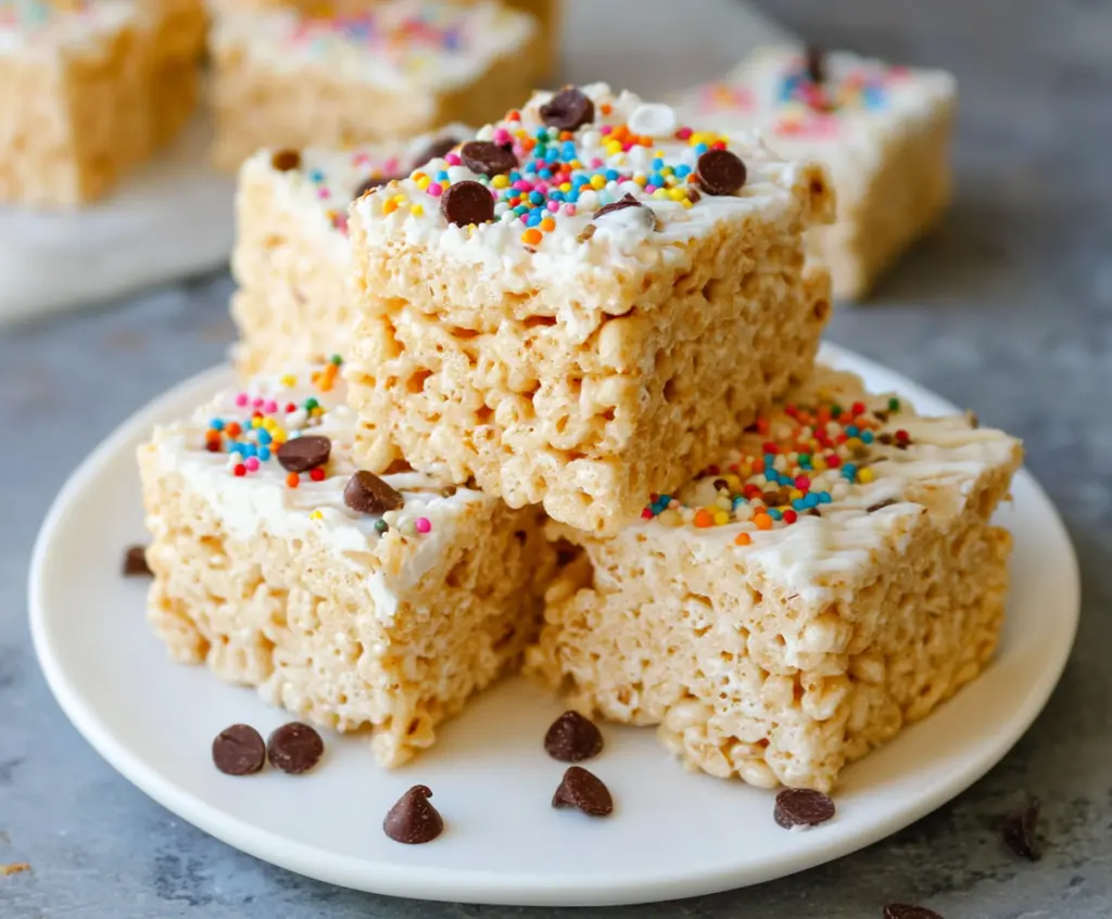 Healthy protein rice krispie treats made with oats and honey for a nutritious snack.