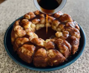 Delicious sourdough discard monkey bread with cinnamon pulls ready to be enjoyed.