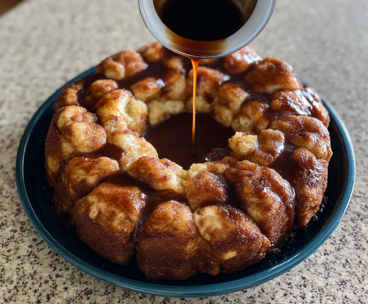 Delicious sourdough discard monkey bread with cinnamon pulls ready to be enjoyed.