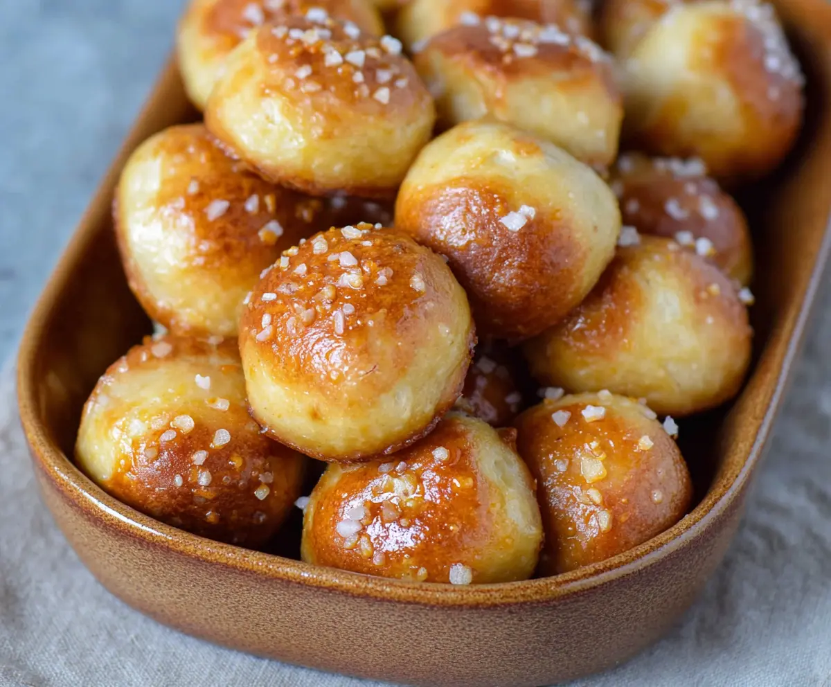 Delicious homemade pretzel bites made with a simple two-ingredient dough.