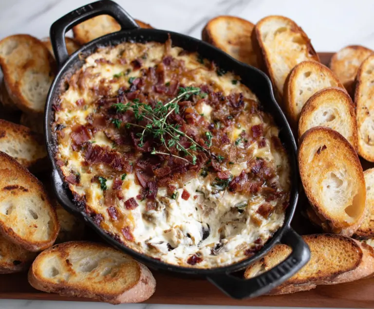 CARAMELIZED ONION AND BACON DIP