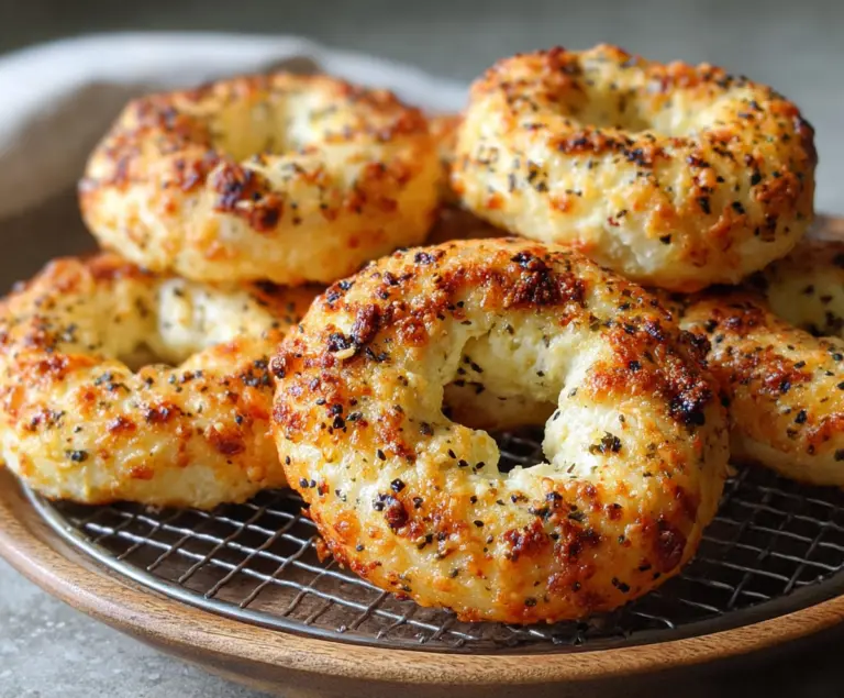 Garlic Parmesan Cottage Cheese Bagels