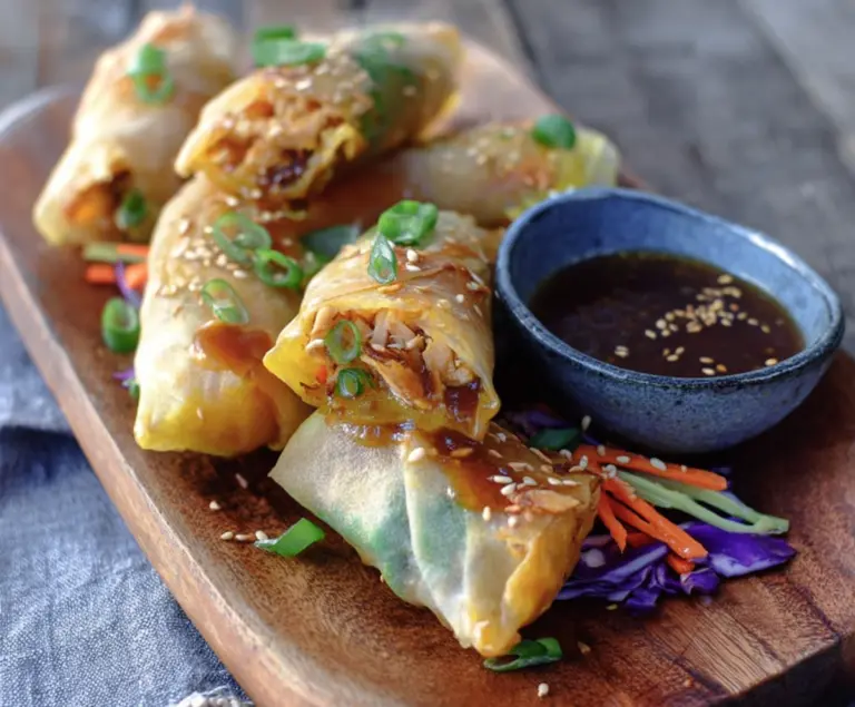 Turmeric Sesame Chicken Spring Rolls