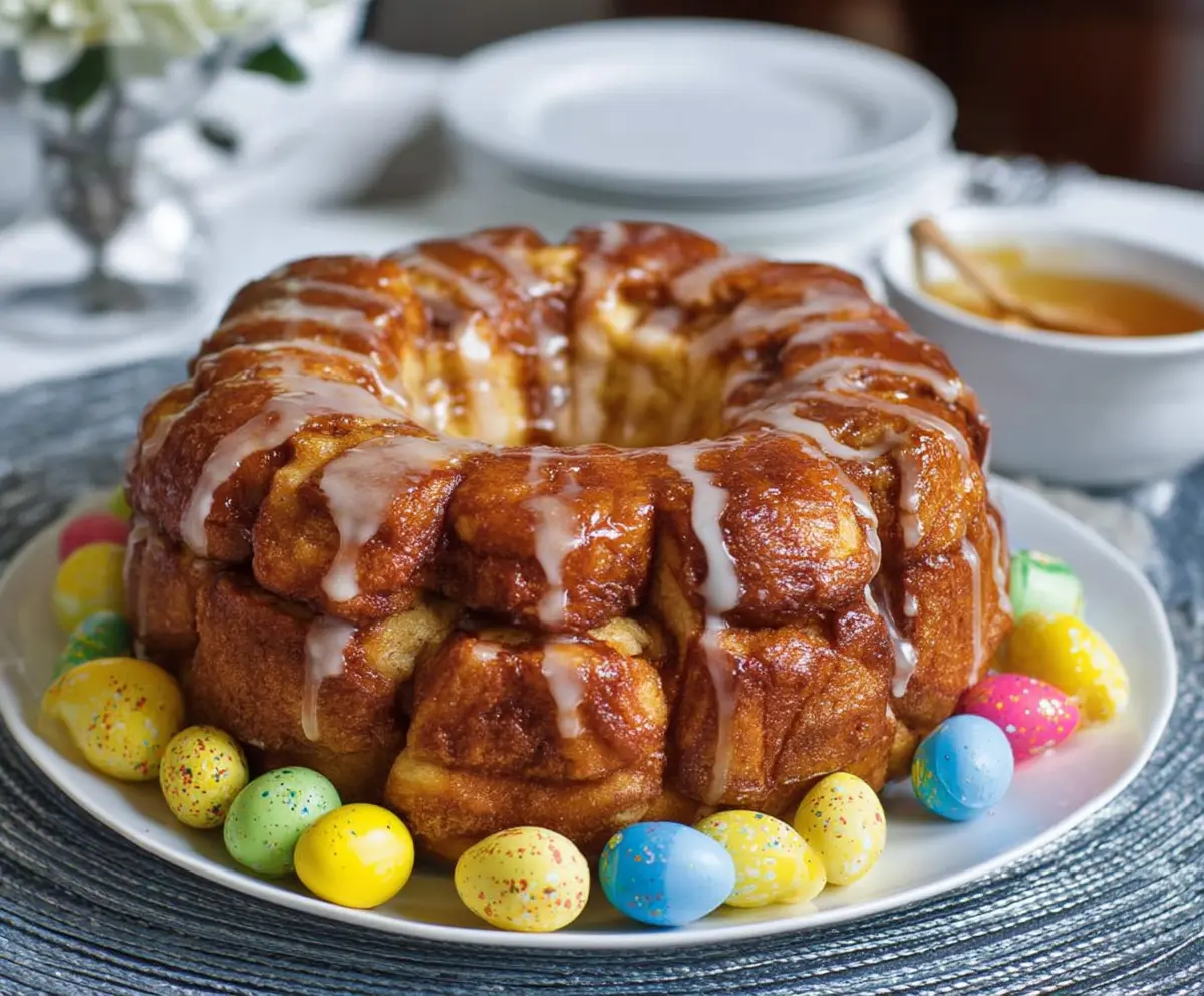 Delicious Easter Brunch Monkey Bread served fresh and golden for a festive breakfast.