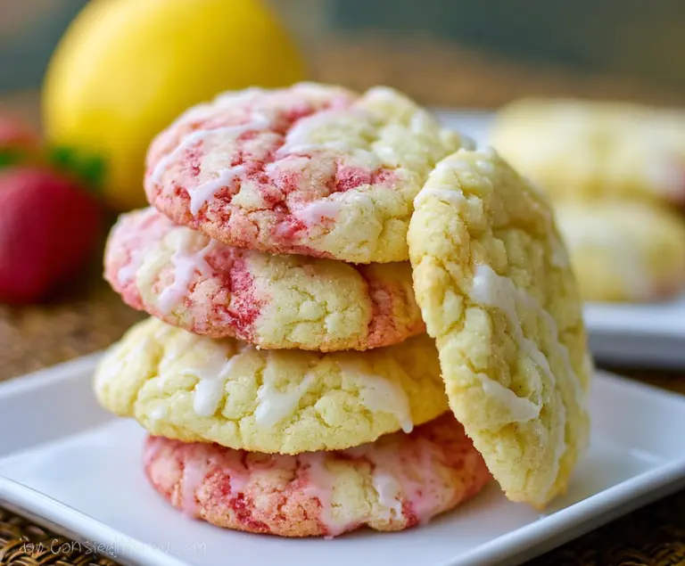 Lemon Strawberry Cookies