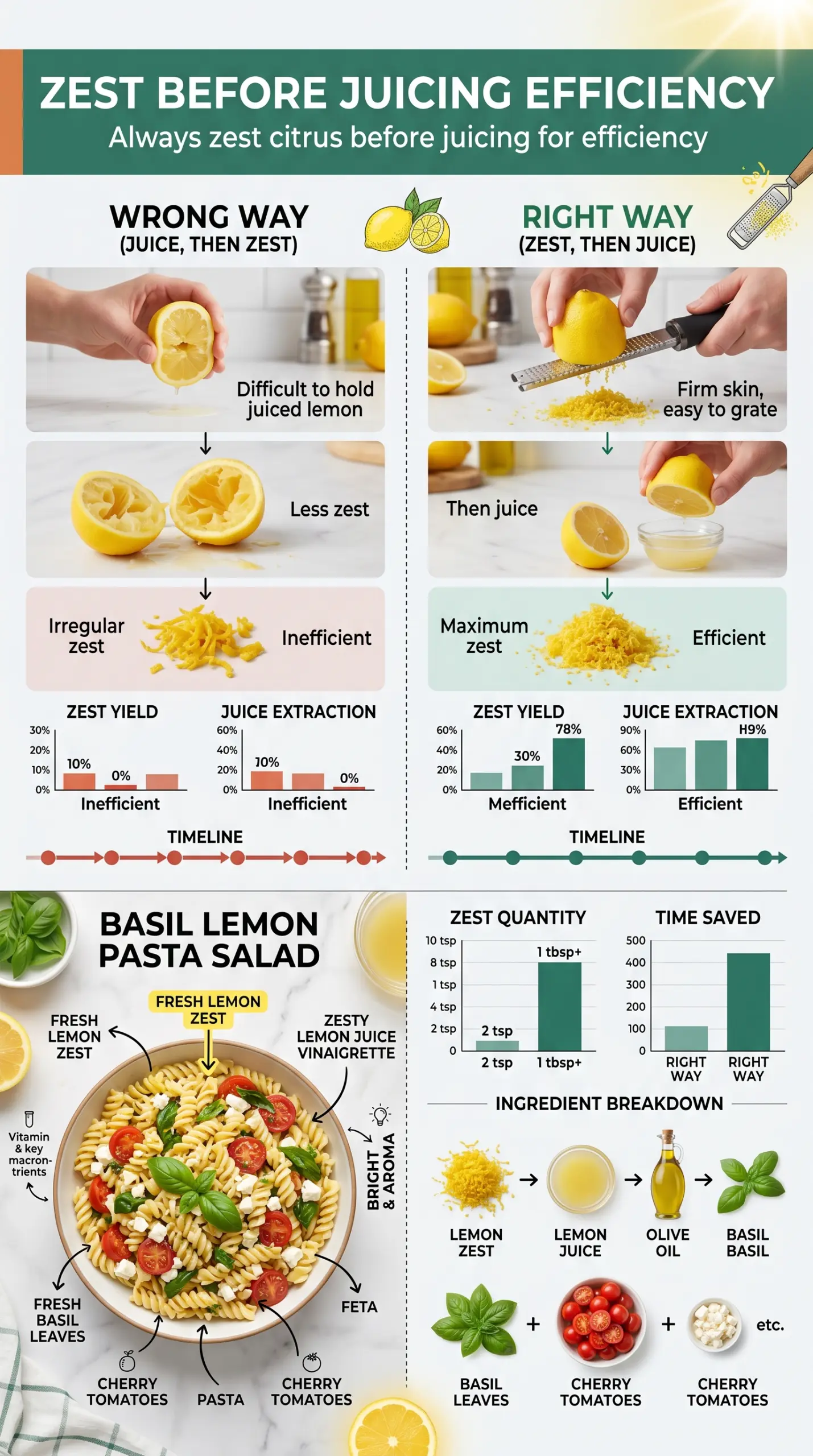 Basil Lemon Pasta Salad fresh lemon basil bright