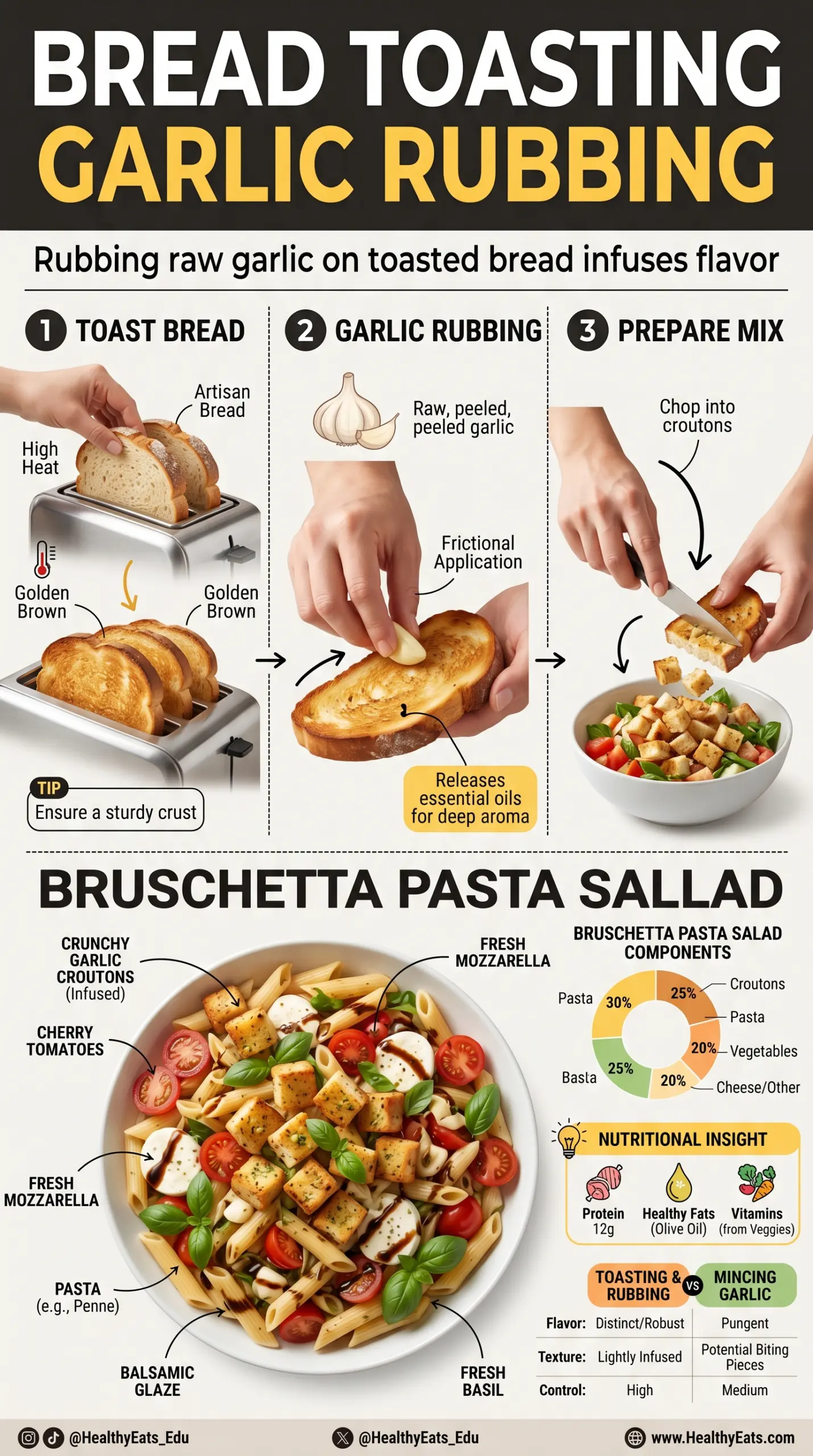 Bruschetta pasta salad fresh tomato basil