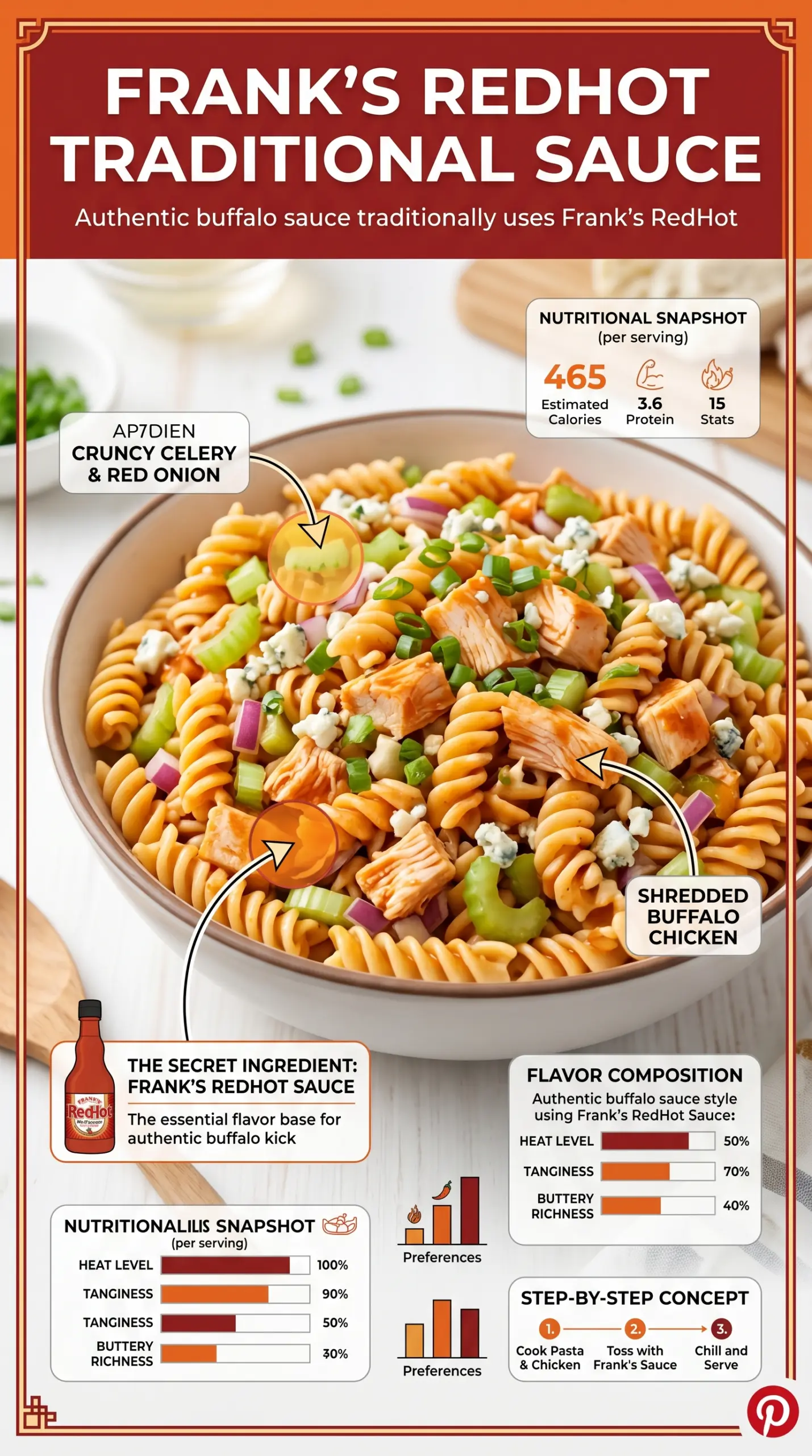 Buffalo Chicken Pasta Salad buffalo, creamy, crunchy