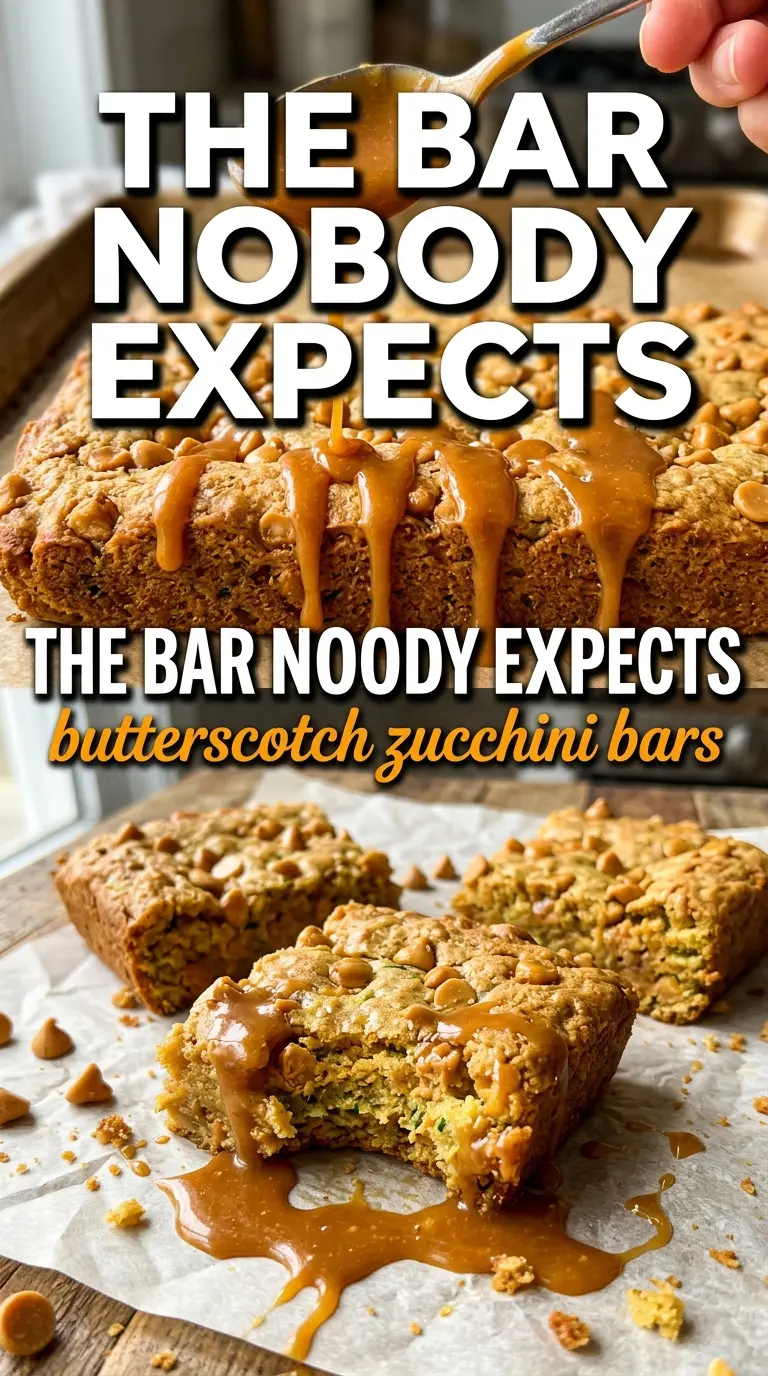 Butterscotch Zucchini Bars golden gooey bars