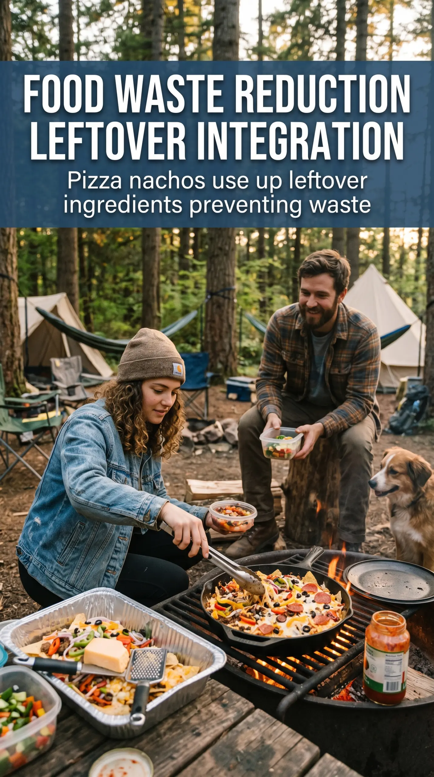 Campfire Pizza Nachos cheesy pepperoni smoky