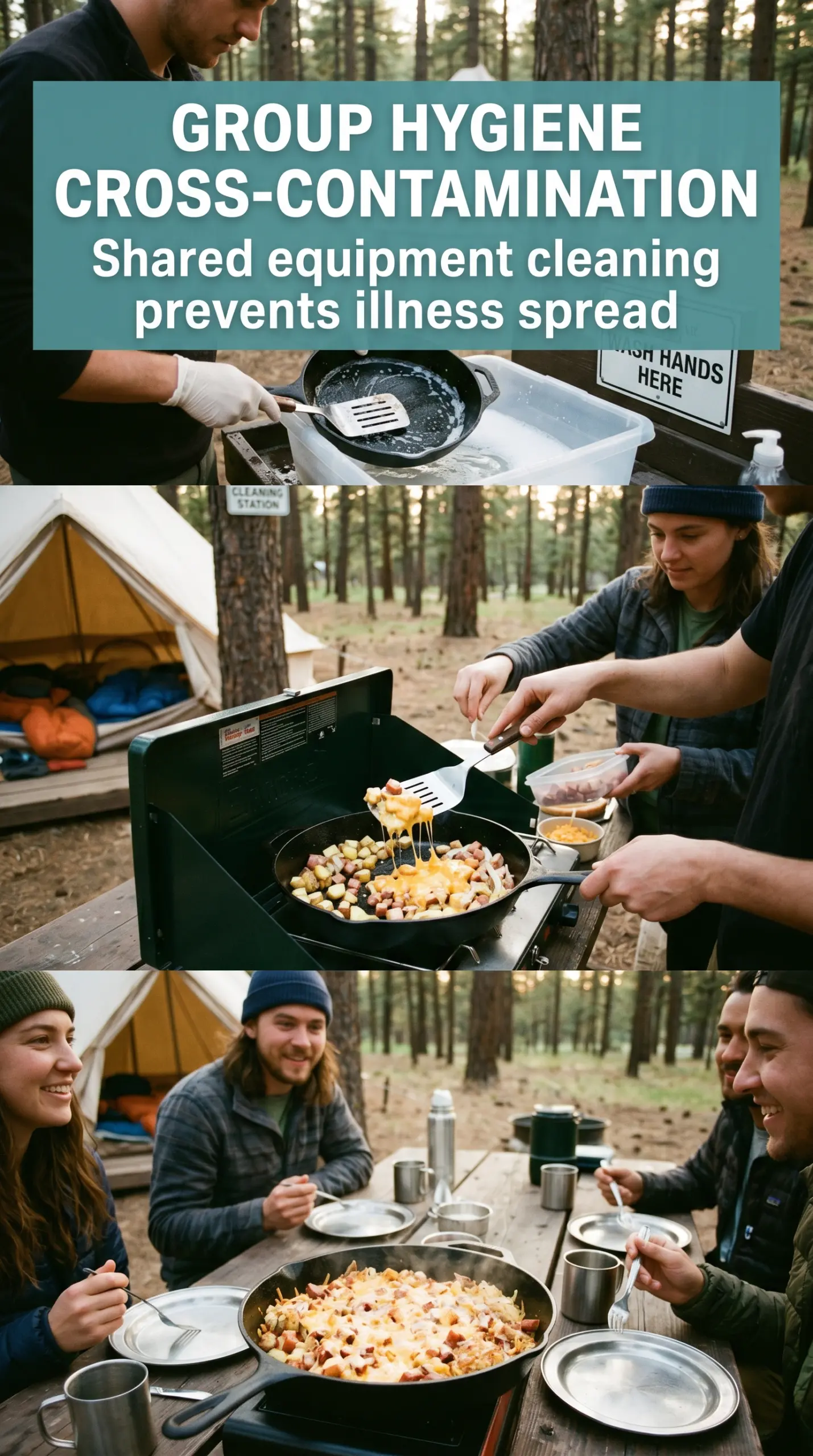 Cheesy Western Skillet with Hash Browns and Ham, cheesy, hearty, campfire-style