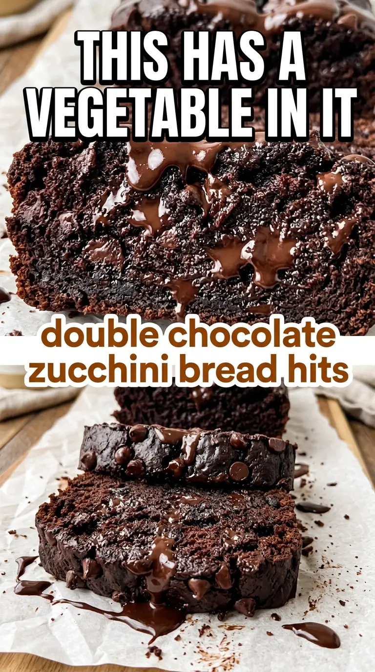 Double Chocolate Zucchini Bread fudgy chocolate chips rich loaf