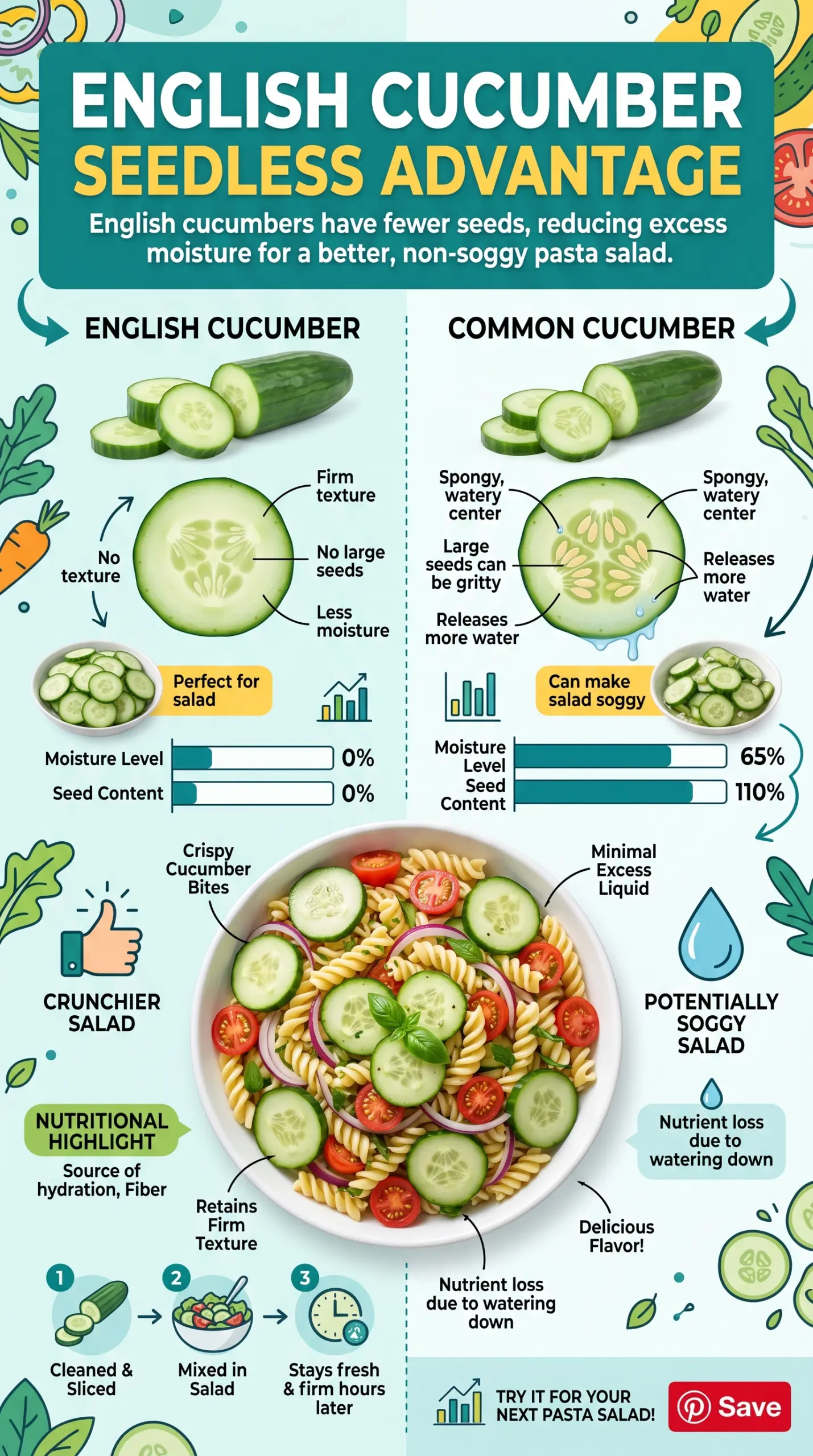 Fresh Cucumber Pasta Salad with crisp cucumbers, creamy dill dressing, bright tomatoes
