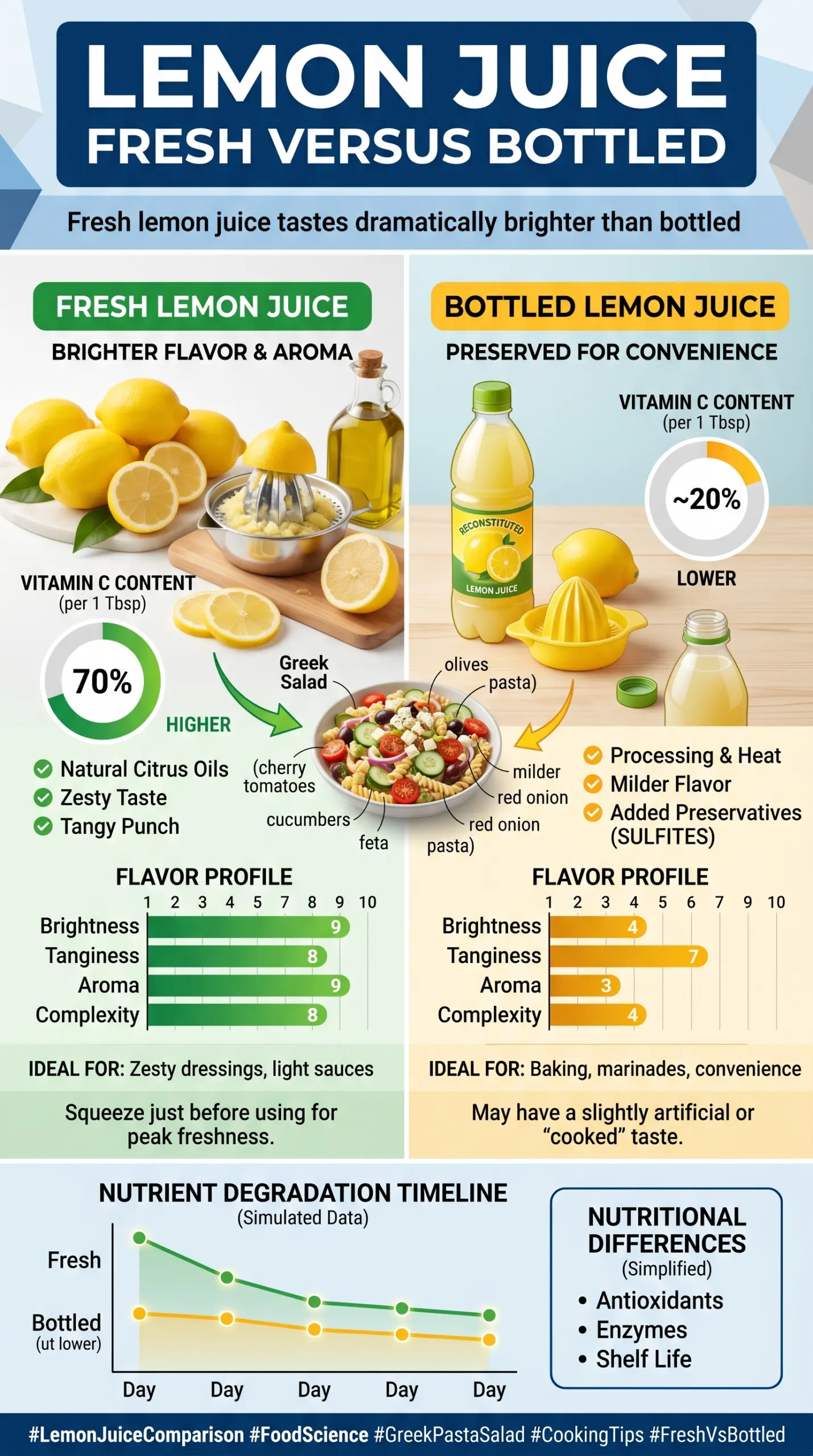 Greek Pasta Salad lemony Mediterranean colors