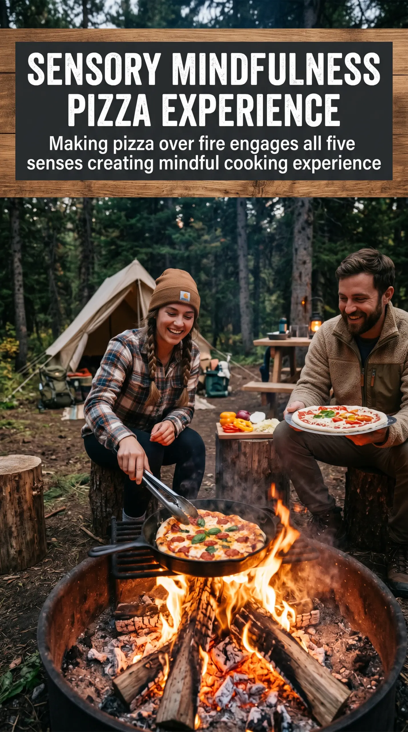 Grilled Campfire Pizza charred cheesy smoky