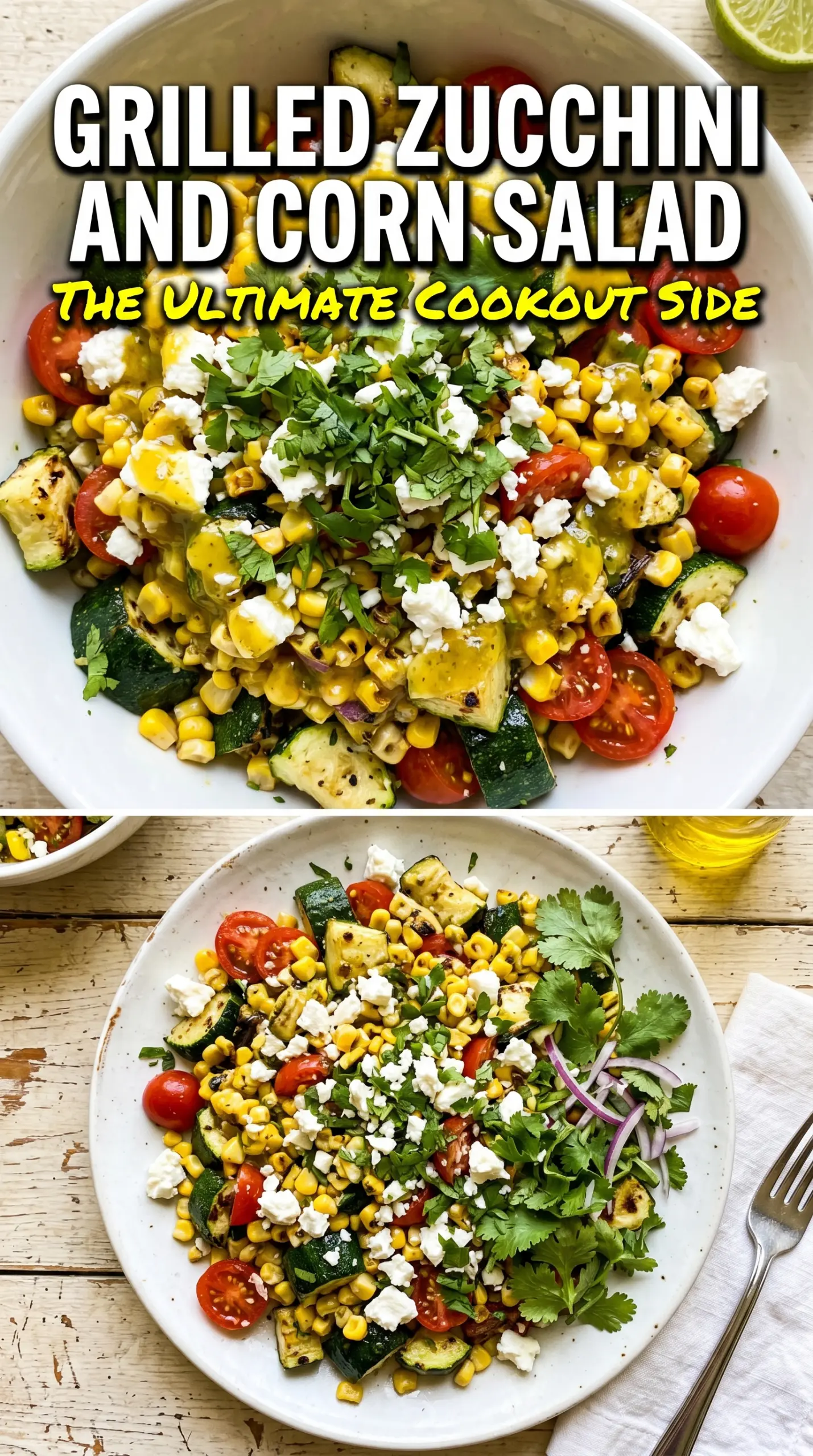 Grilled Zucchini and Corn Salad smoky lime charred fresh