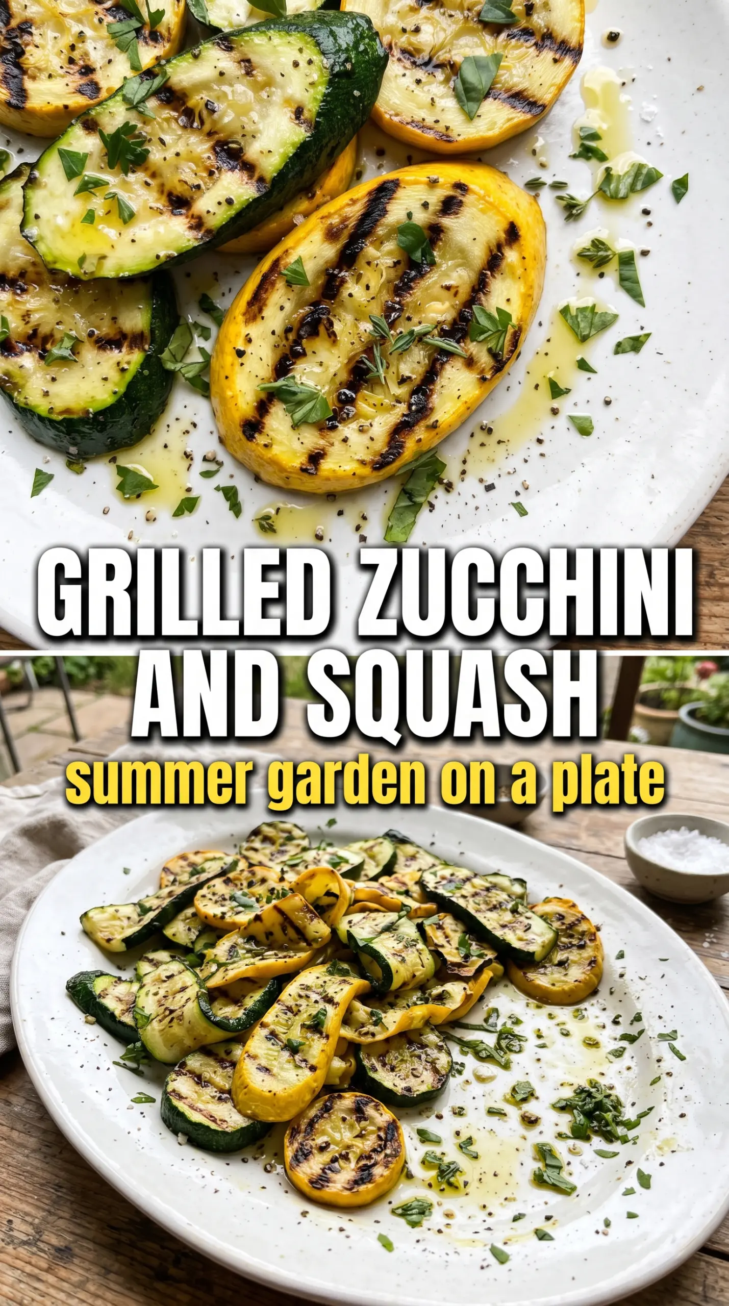 Grilled zucchini and squash smoky, charred, simple