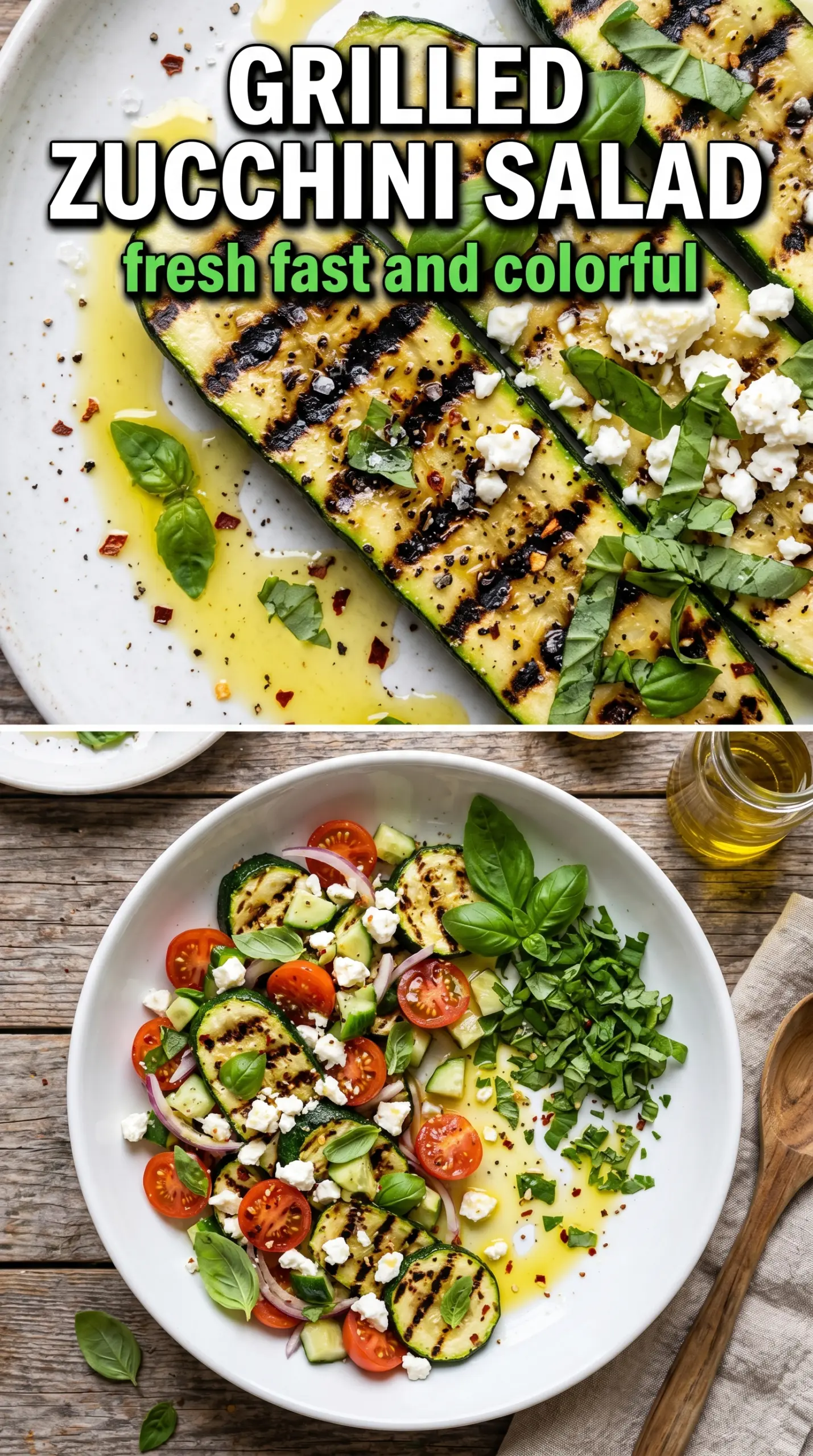 Grilled Zucchini Salad charred lemony fresh