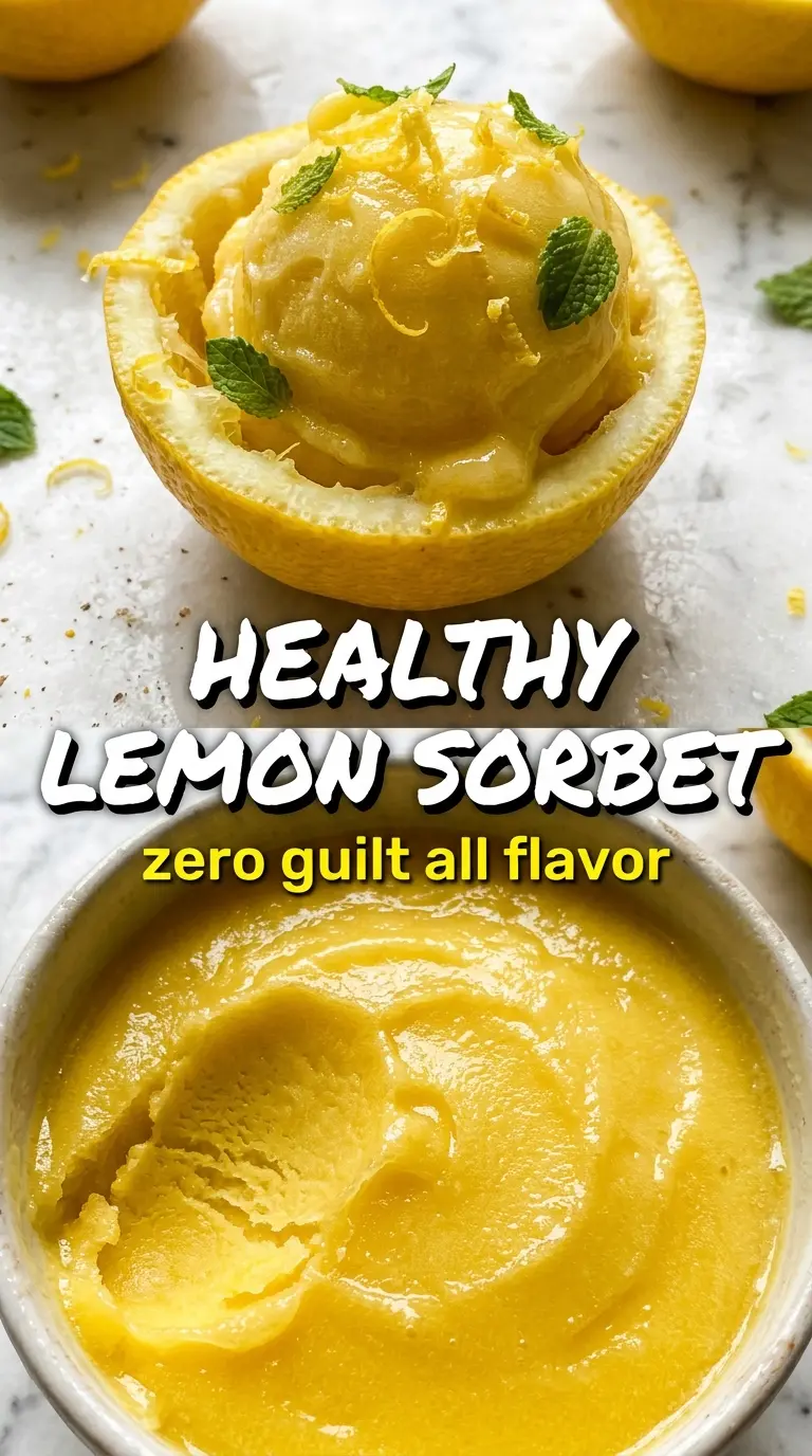 Healthy Lemon Sorbet tart icy citrus