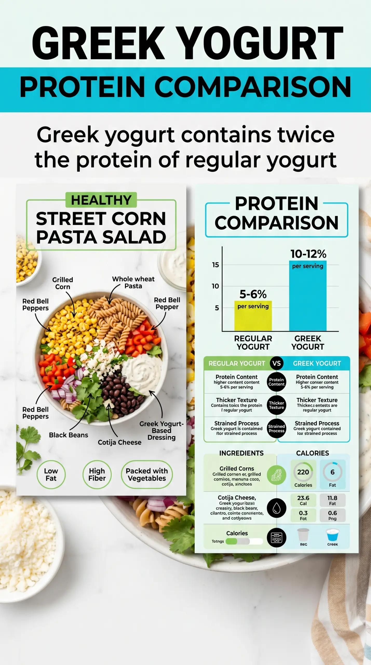 Healthy Street Corn Pasta Salad charred creamy zesty