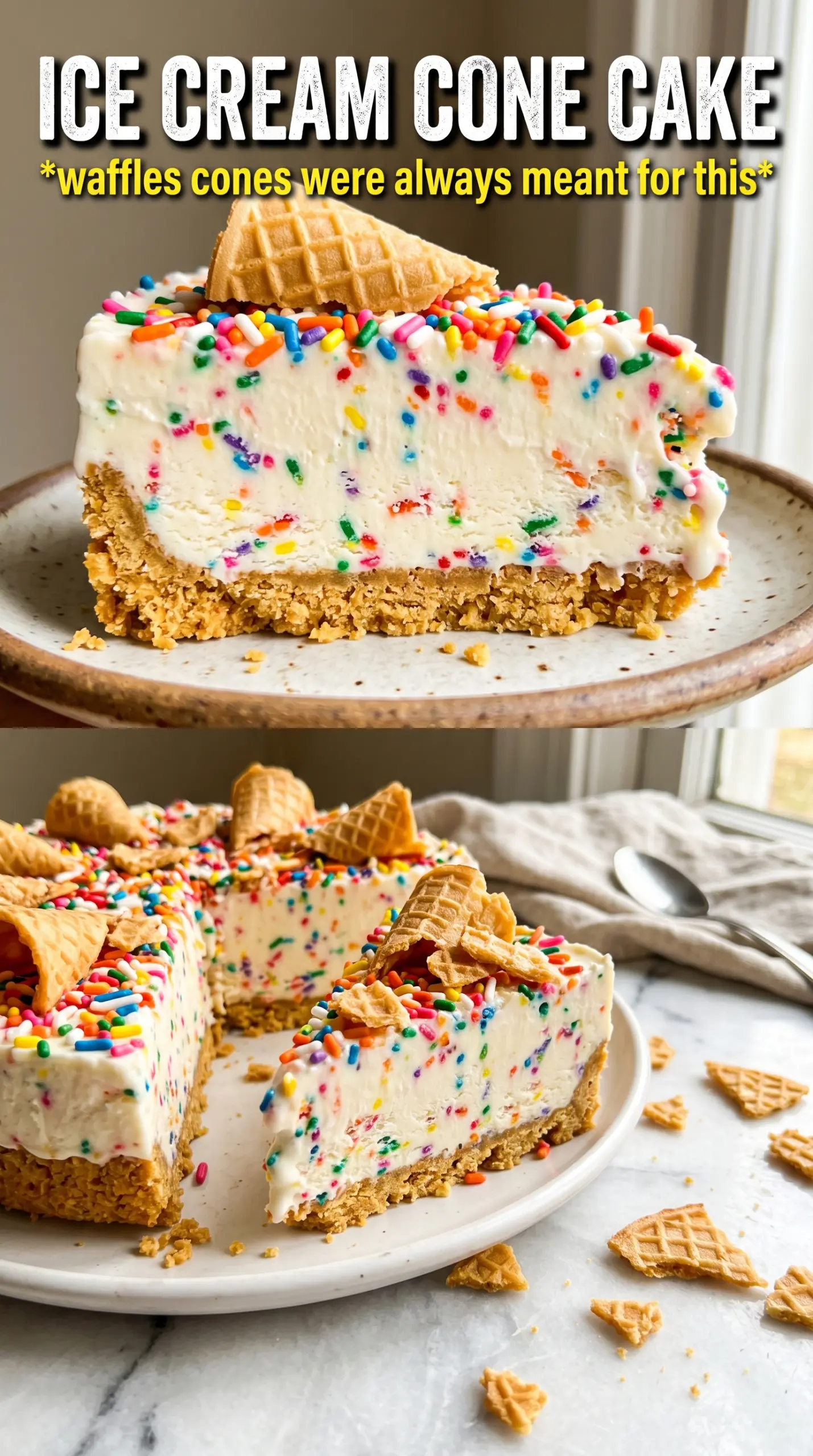 Ice Cream Cone Cake crunchy frozen dessert