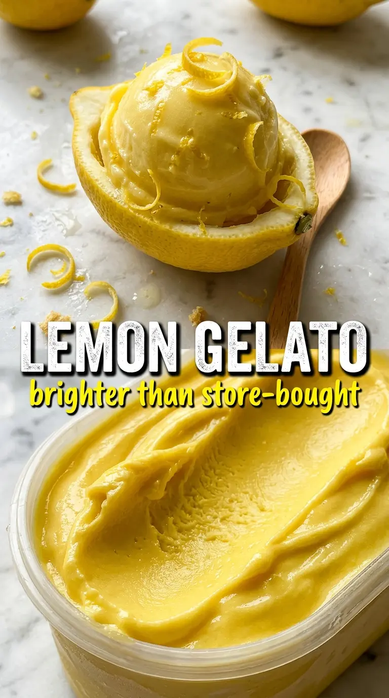 Lemon Gelato creamy citrus dessert