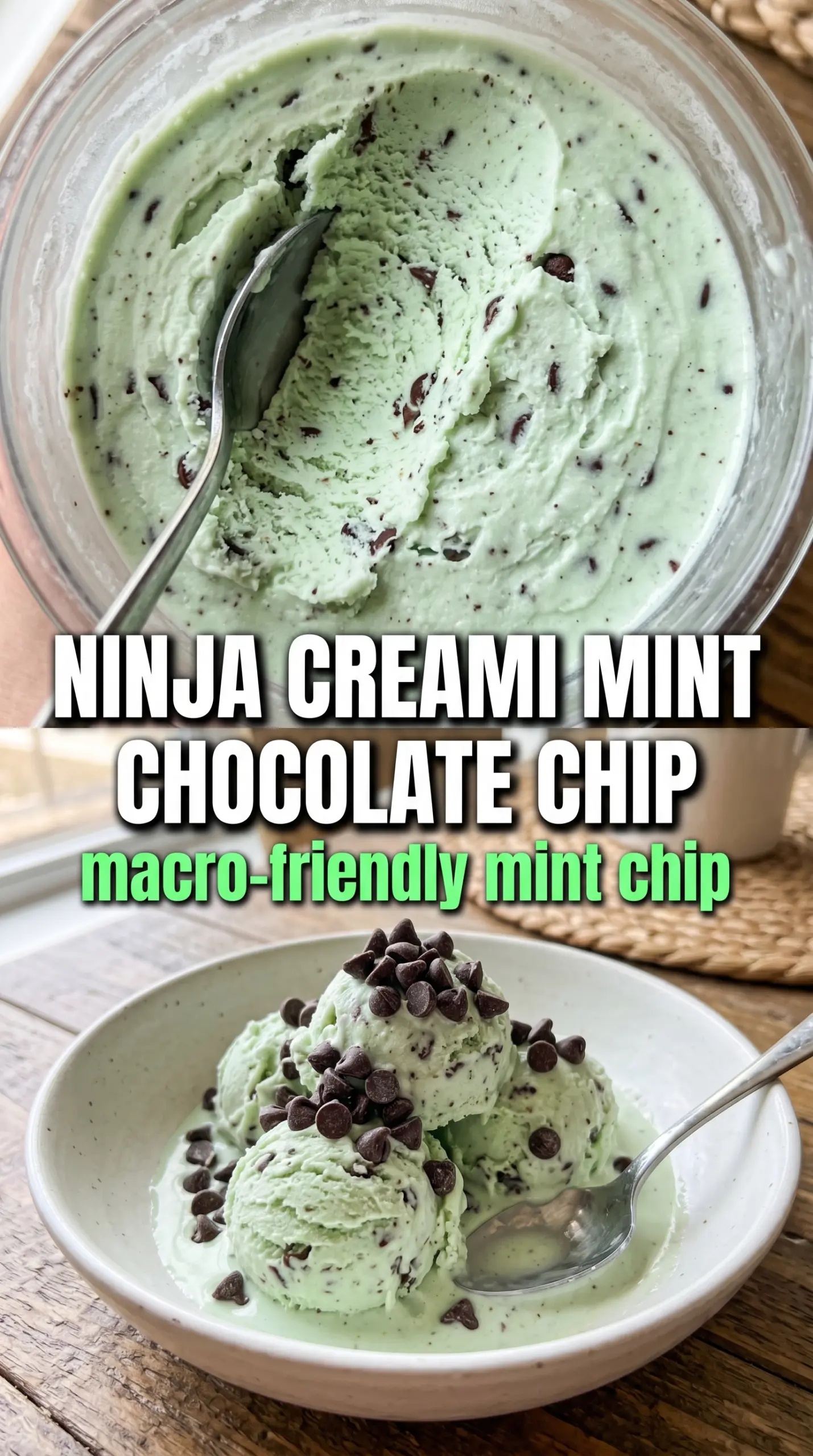 Scoop of homemade ice cream in a bowl