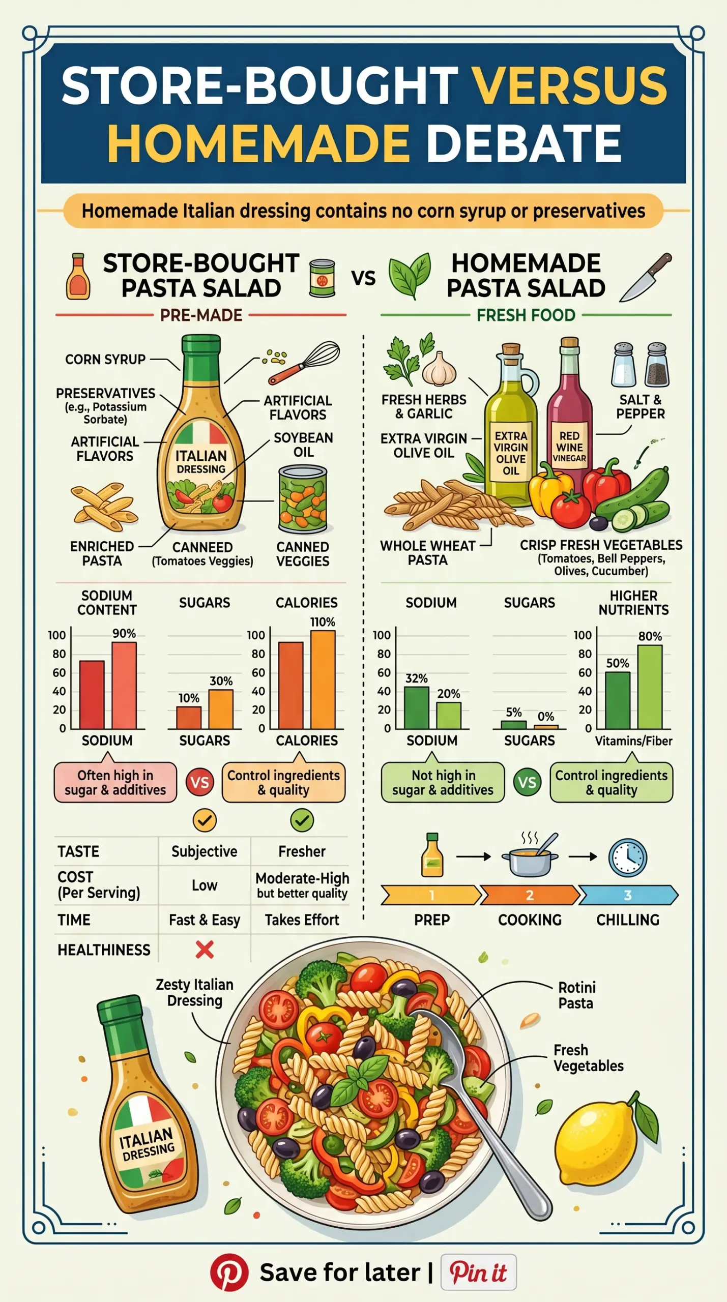 Pasta Salad With Italian Dressing crisp vegetables