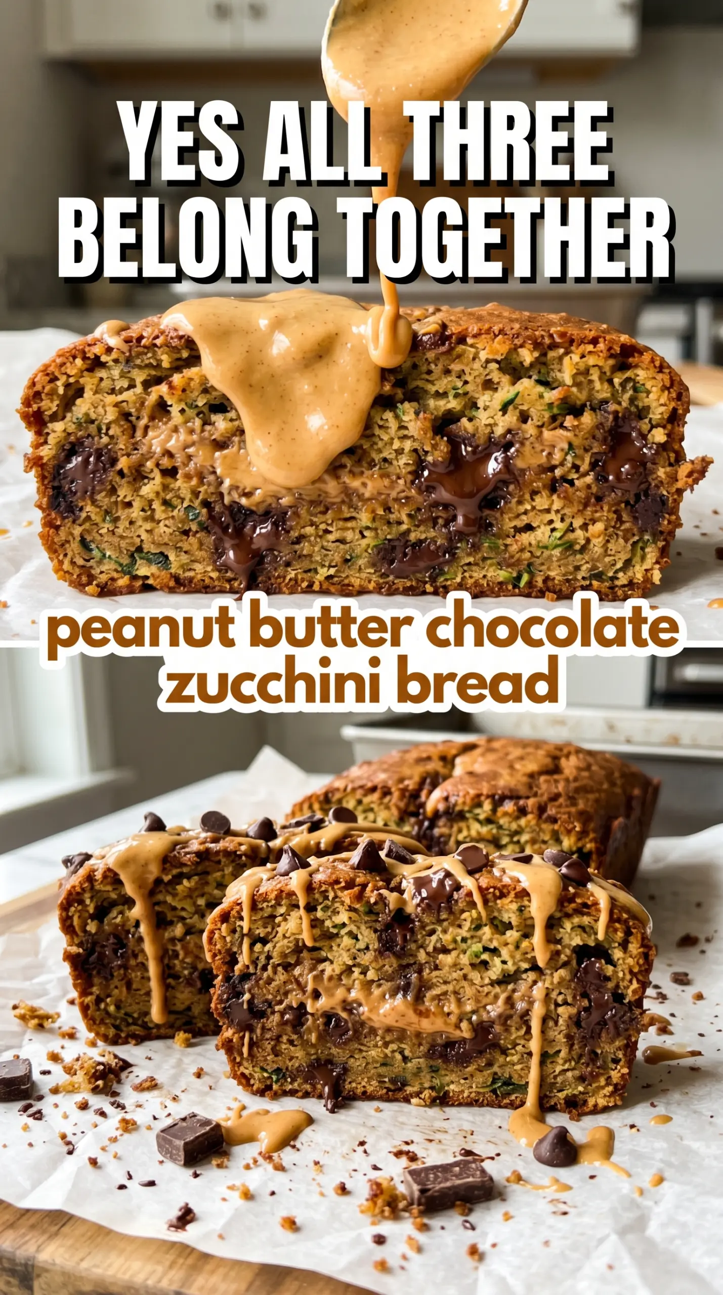 Slice of zucchini bread on a plate