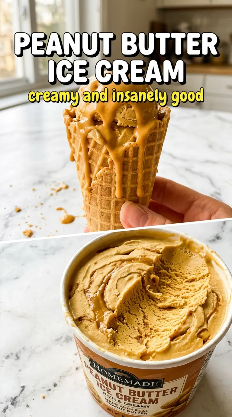 Peanut Butter Ice Cream creamy custard-style