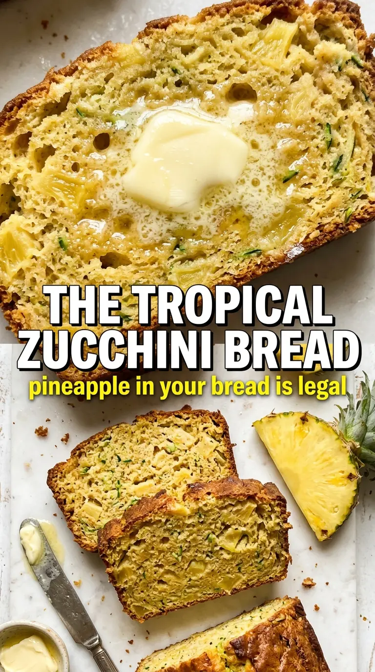 Pineapple Zucchini Bread tropical moist loaf