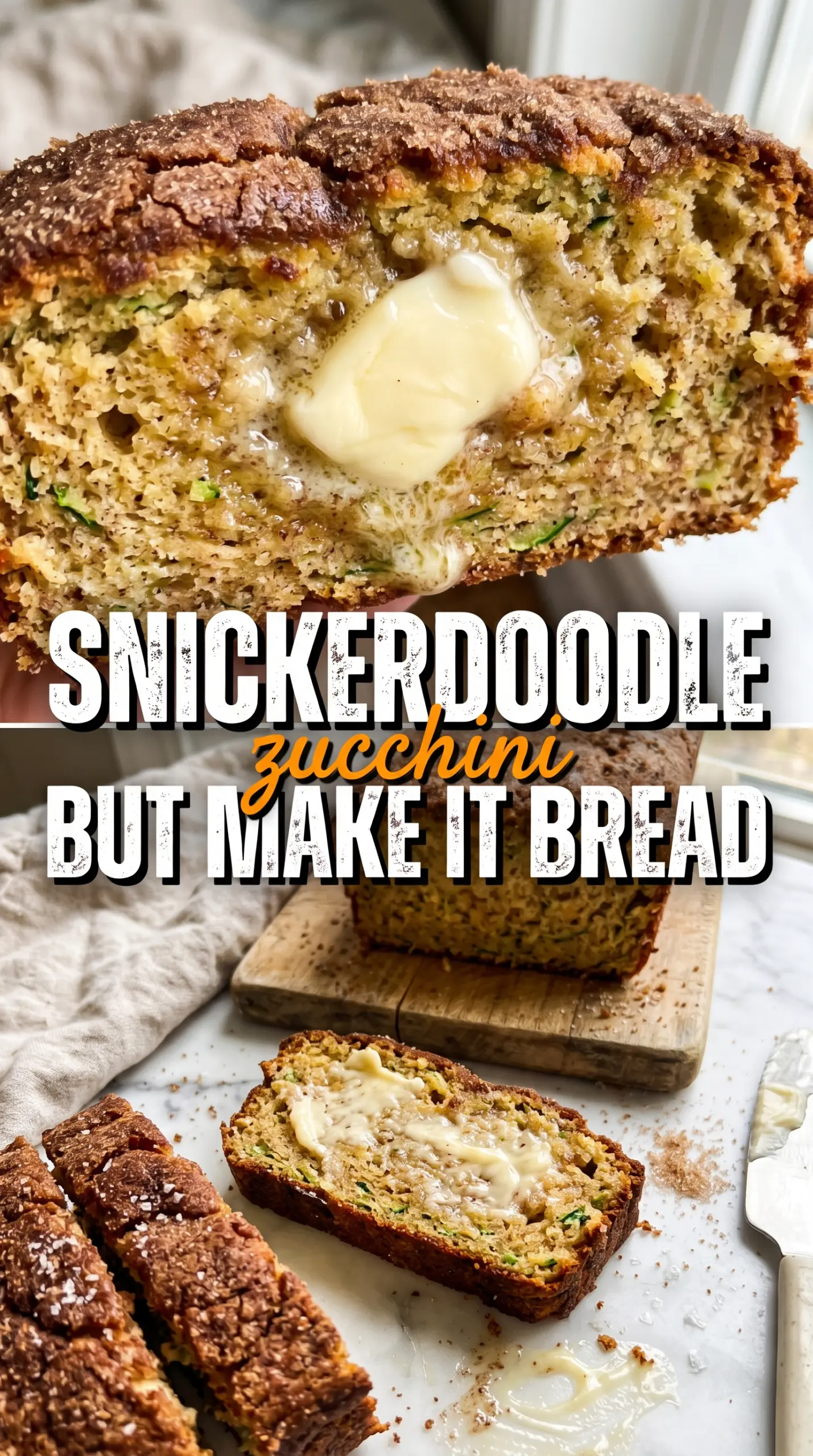 Slice of zucchini bread on a plate