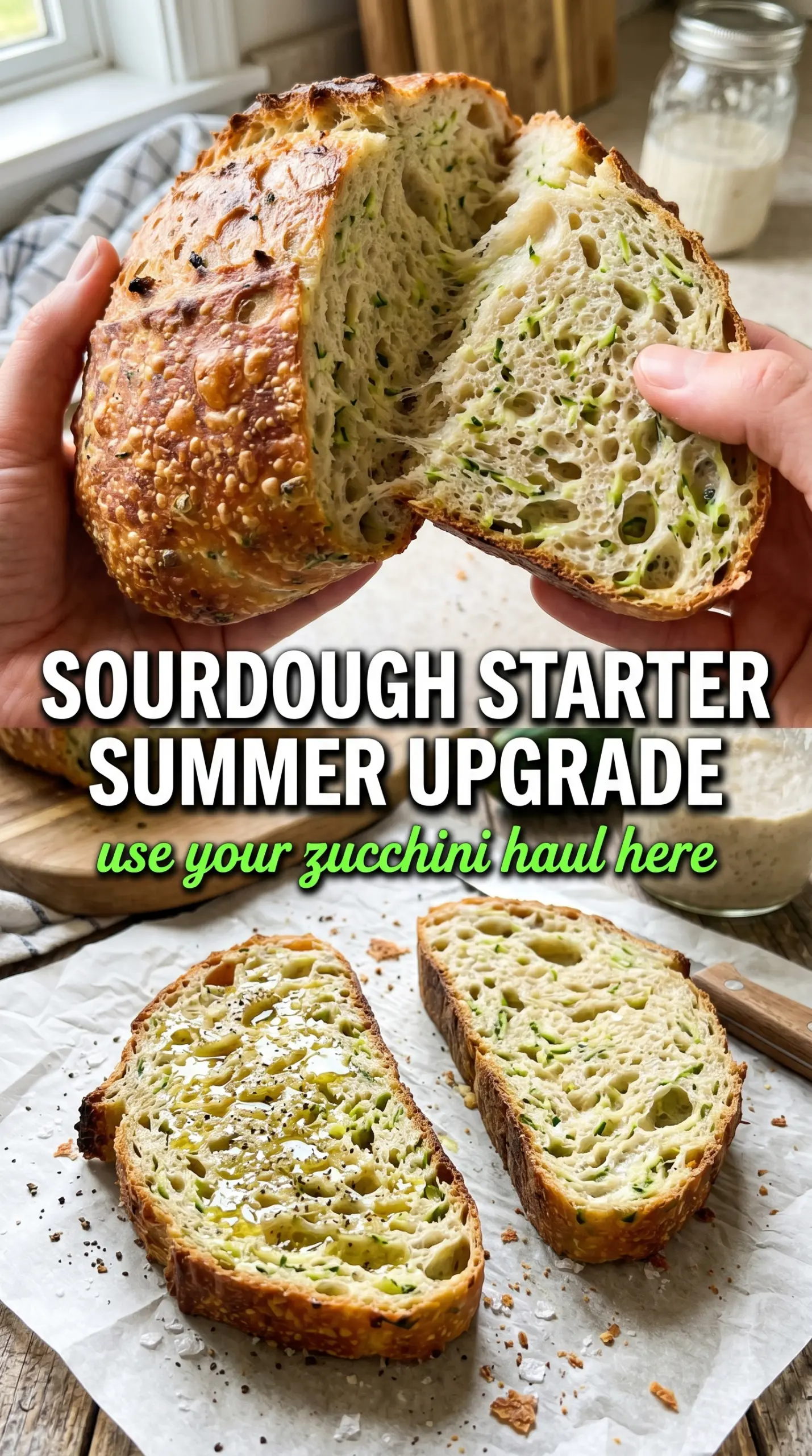 Sourdough Zucchini Bread golden moist crumb