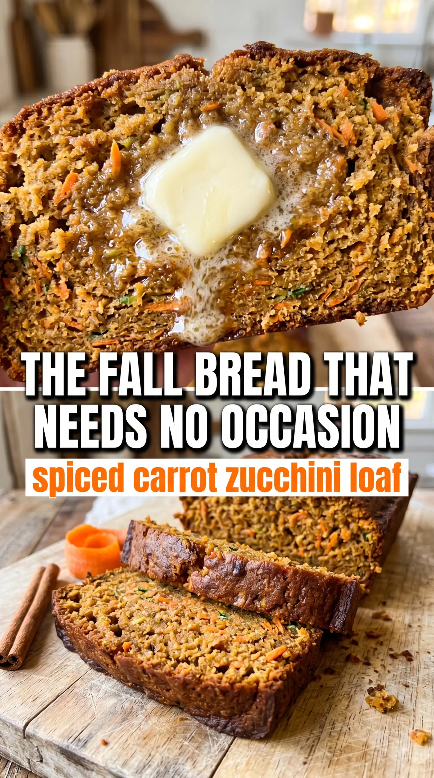 Spiced zucchini carrot bread warm spiced loaf