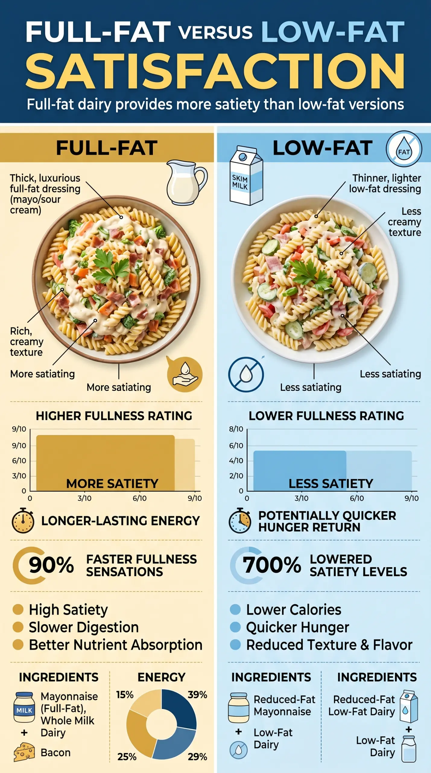 Creamy pasta salad with ham, cheese, and vegetables