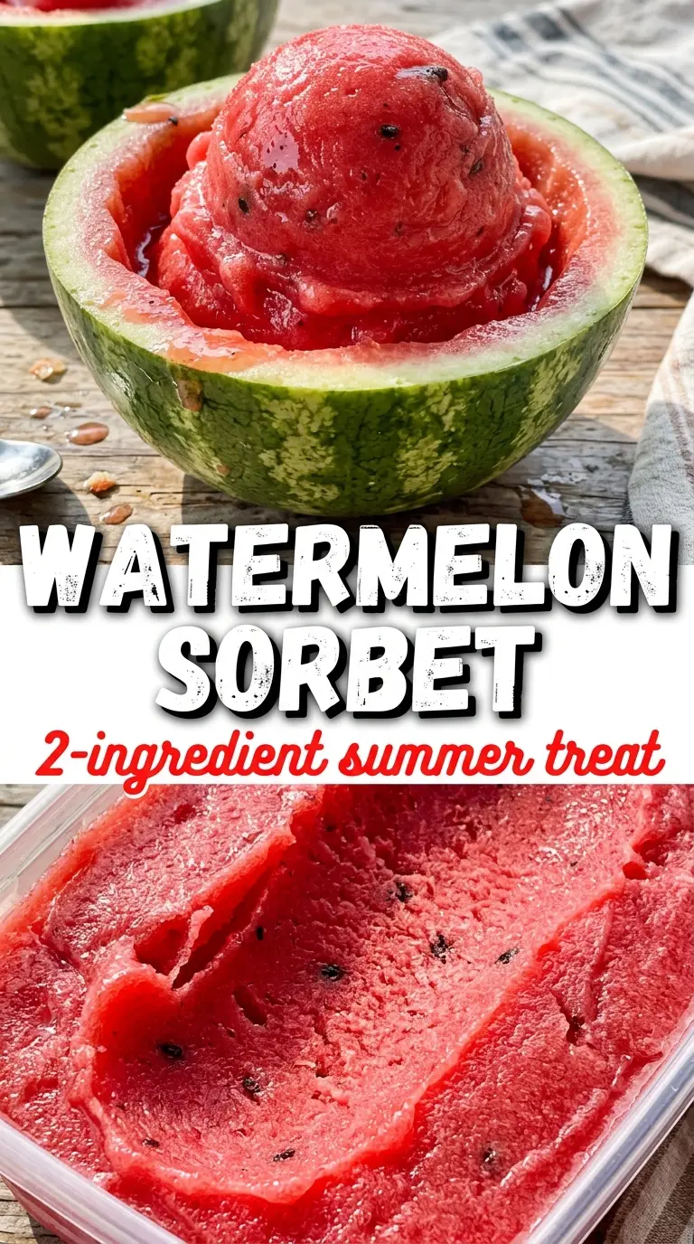 Watermelon Sorbet fresh mint lime bright