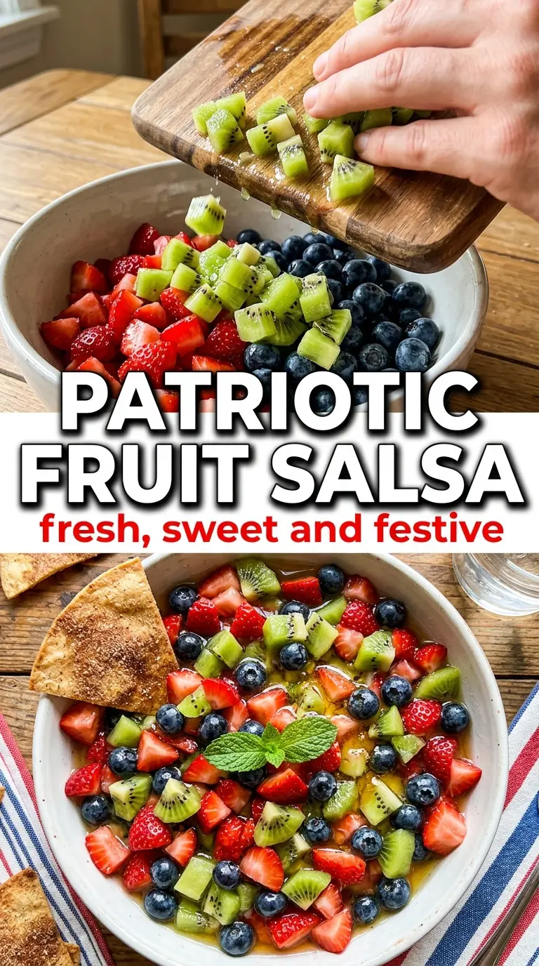 4th of July fruit salsa red white blue