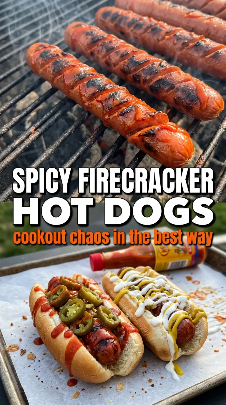 Firecracker Hot Dogs spicy grilled jalapeño