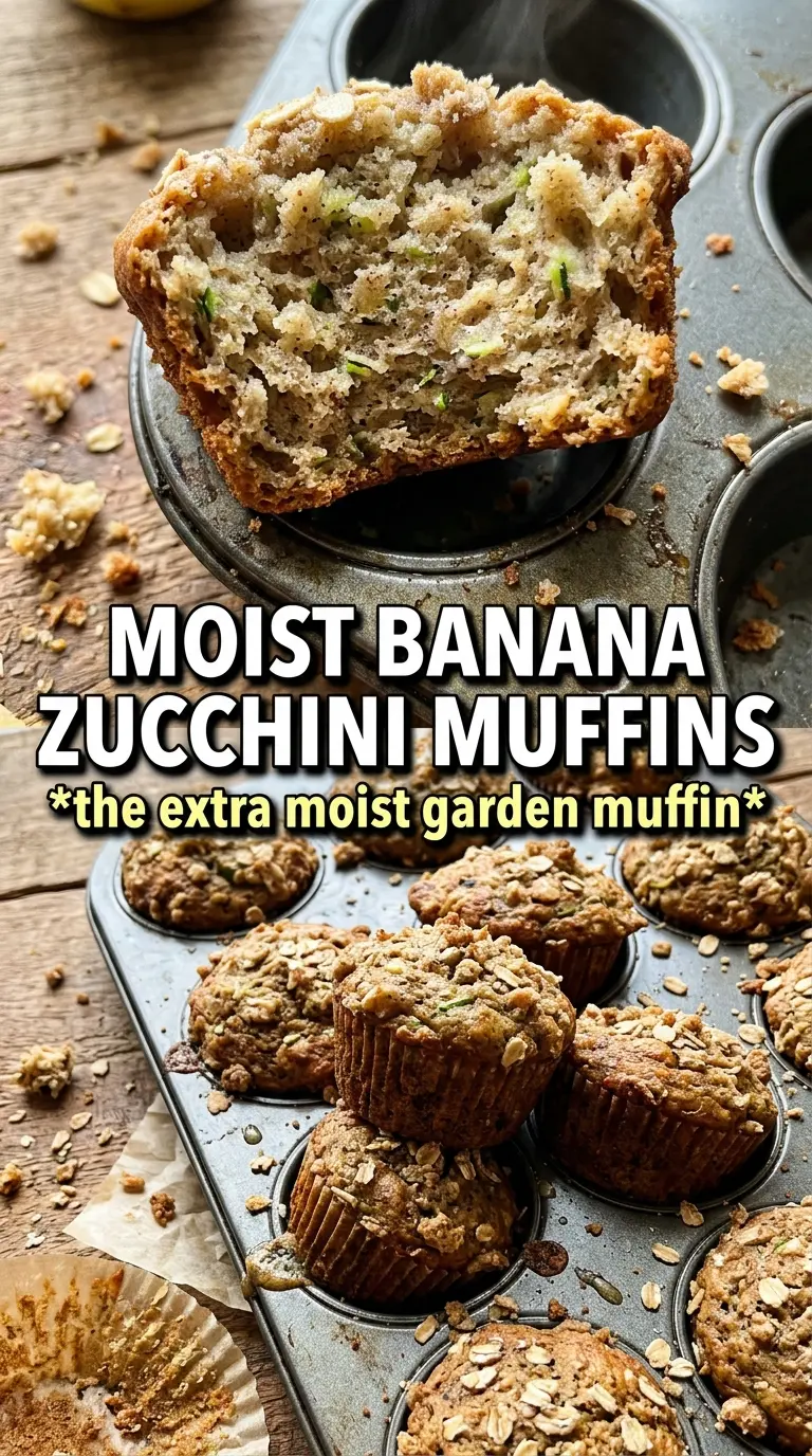 Banana Zucchini Muffins golden moist