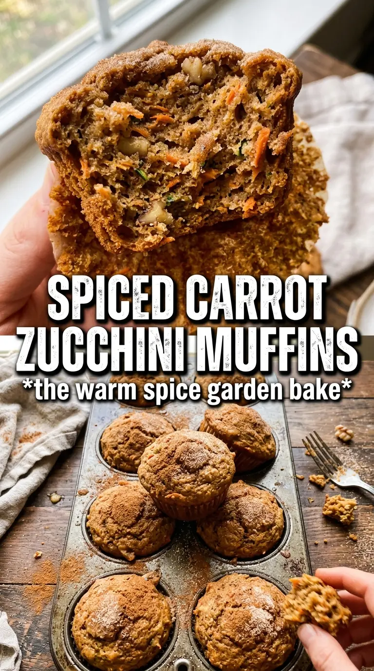 Carrot Zucchini Spice Muffins warm spiced golden crumb