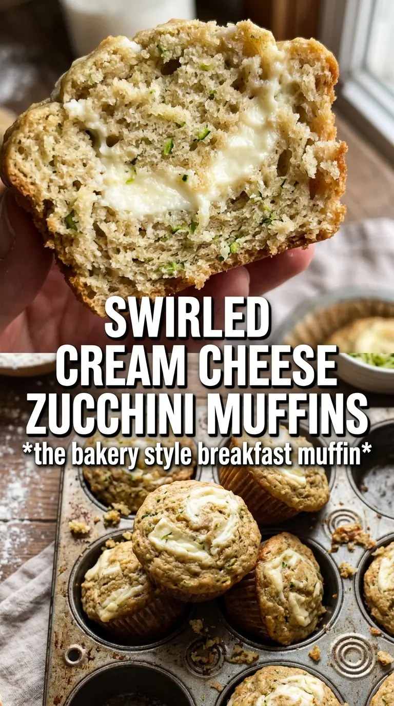 Cream Cheese Zucchini Muffins rich bakery-style
