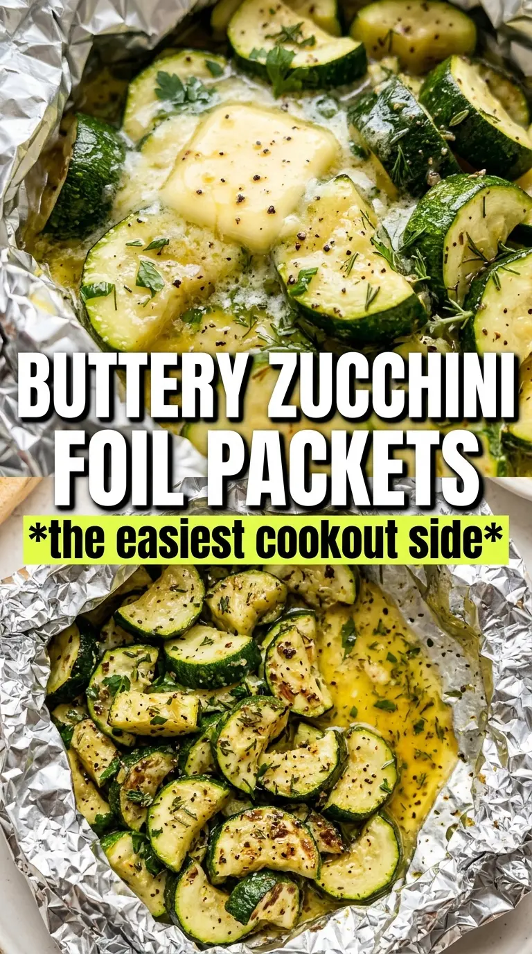 Grilled Zucchini Foil Packs garlicky parmesan