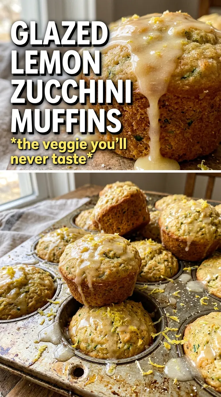 Lemon Zucchini Muffins bright citrus glazed
