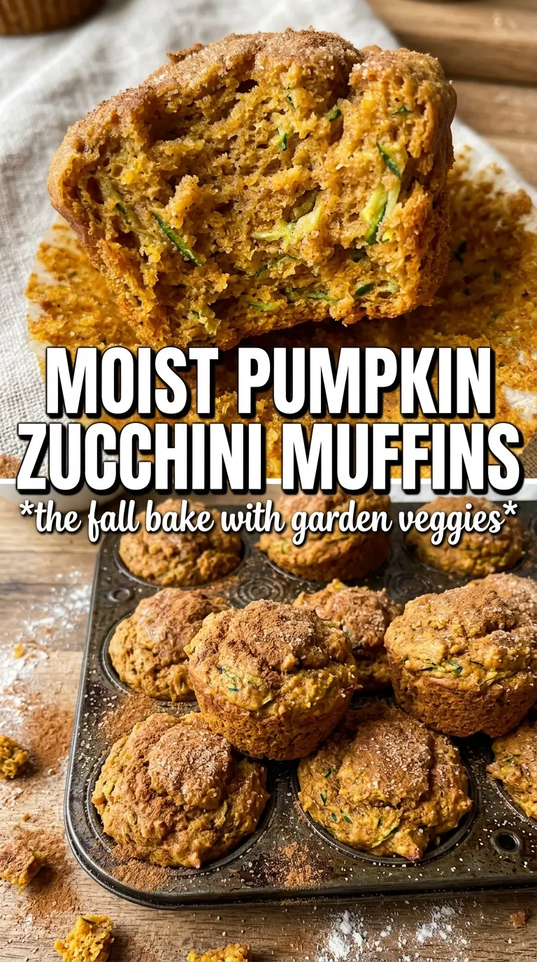 Pumpkin Zucchini Muffins moist spiced crackled