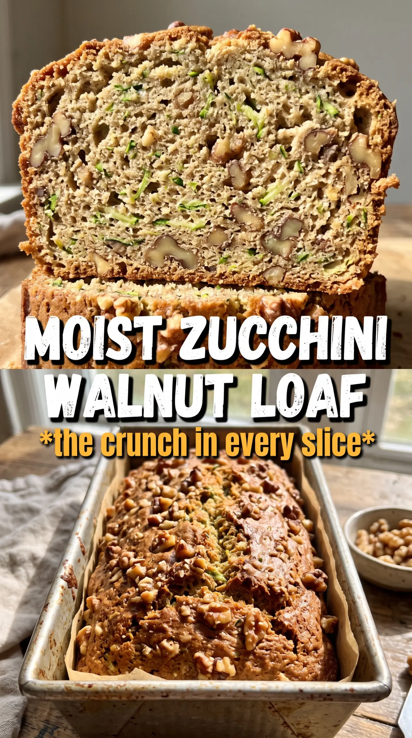 Zucchini Walnut Bread toasted walnut crumb