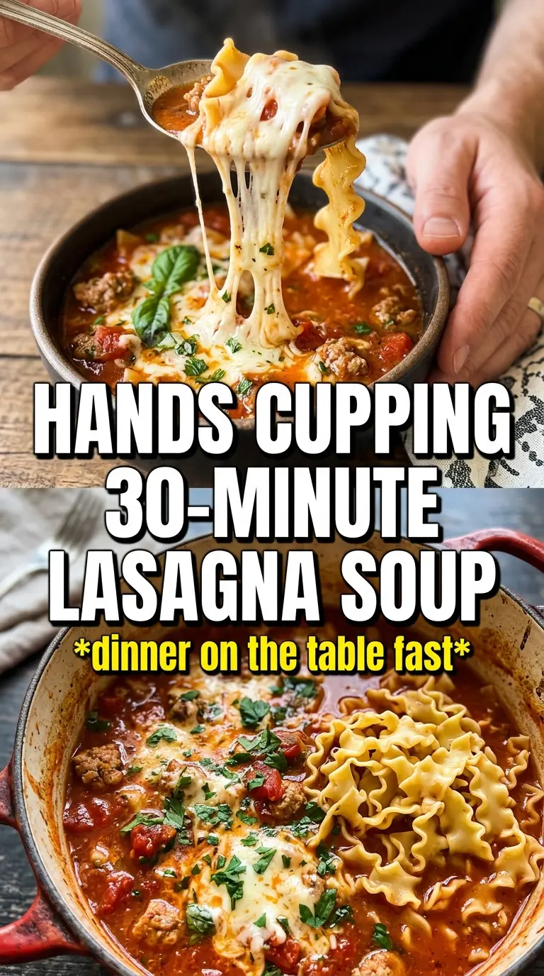 30-minute lasagna soup savory tomato broth