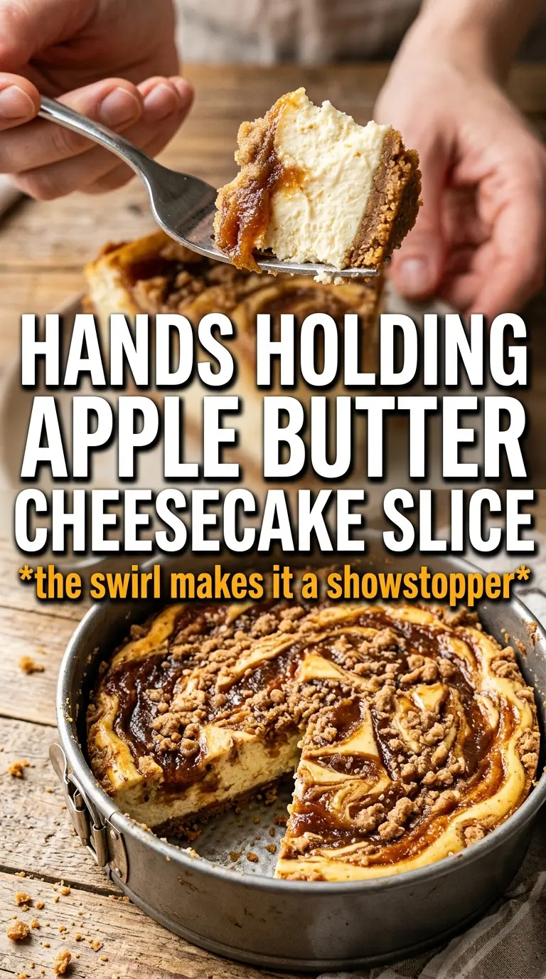 Apple Butter Cheesecake creamy swirled spiced