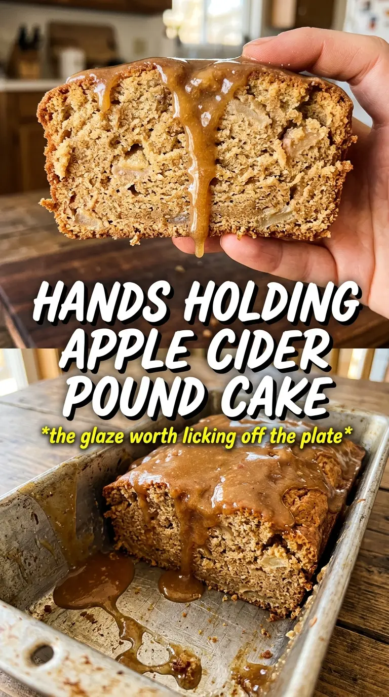 Apple Cider Pound Cake golden spiced glaze